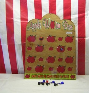 Rent the Apple Worm Darts Carnival Game