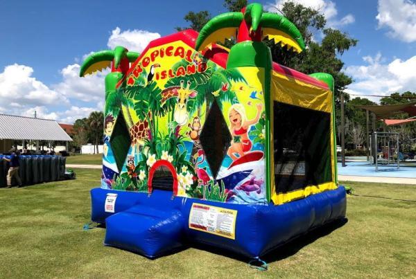 Tropical Island Rental | Tropical Themed Bounce House Rental in Orlando