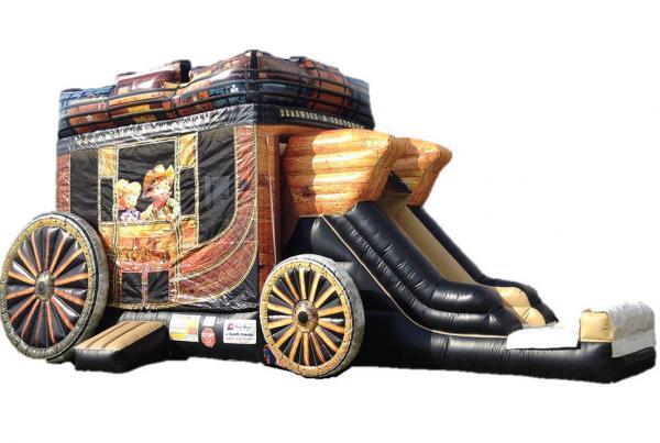 Stage Coach Combo Rental | Western Themed Bounce House in Orlando