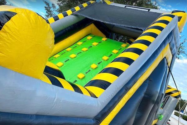 Nuclear Rock Climb Slide | Inflatable Obstacle Course Wall Climb Rental