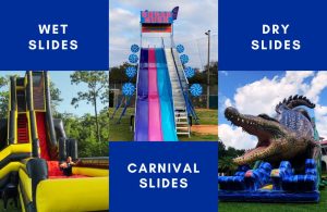 Can You Rent Carnival Slides? | Water, Dry, Inflatable, Potato Sack Slides