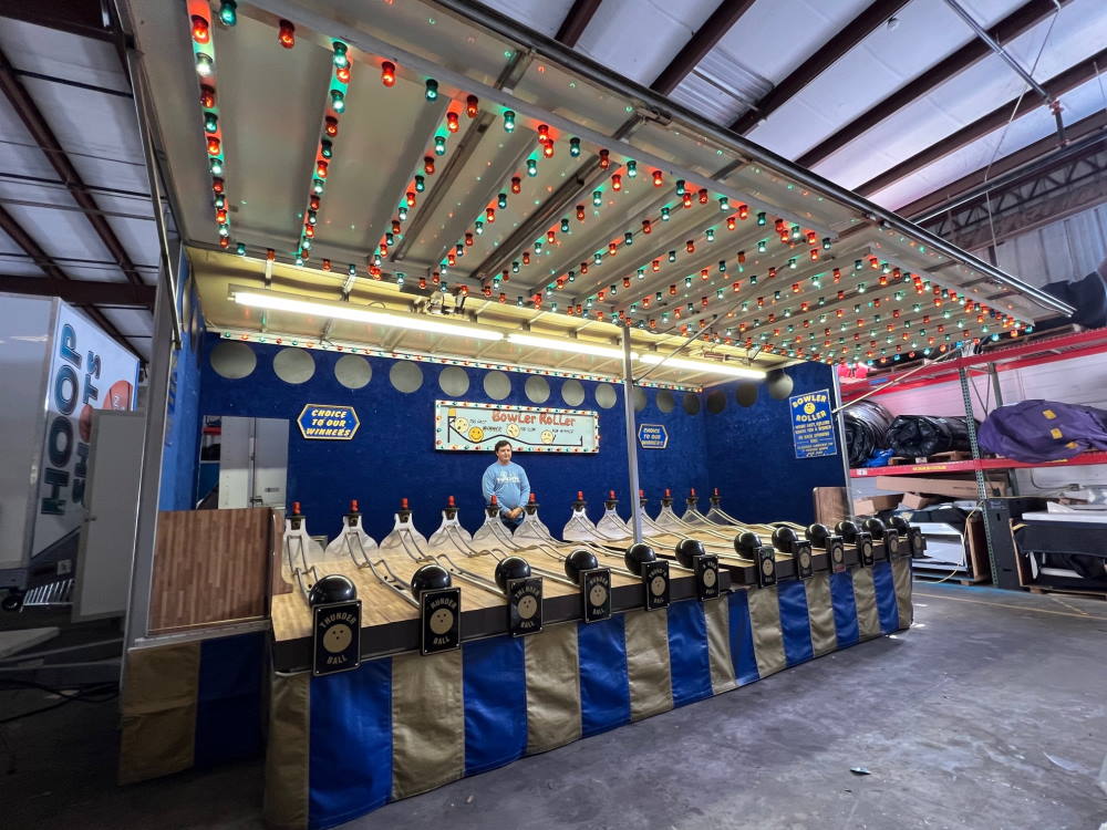 Bowler Roller Game Trailer | Midway Carnival Game Rental in FL